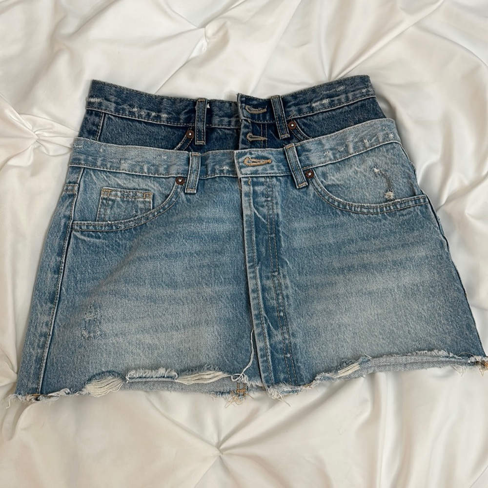 Zara denim mini skirt